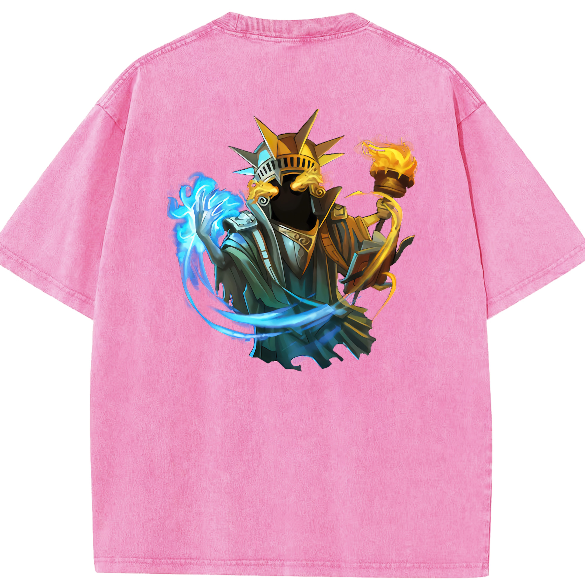 リーグ・オブ・レジェンド League of Legends LOL 綿100% ヴィンテージ風 半袖Tシャツ（背面プリント）